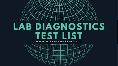 Lab diagnostics test list