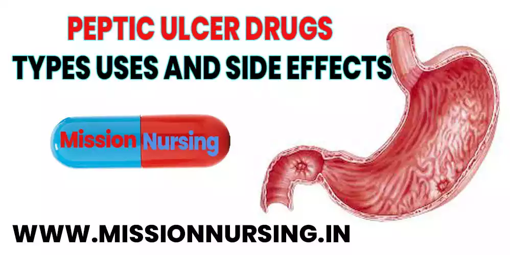 Peptic Ulcer Drugs Types uses and Side effects